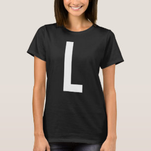 T-SHIRT LETTER L ALPHABET MONOGRAM INITIAL