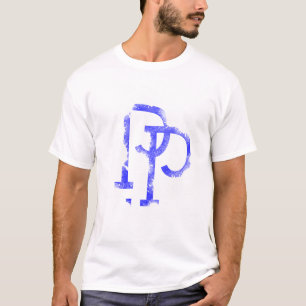 T-Shirt Letter P logo Design  (Blue) 