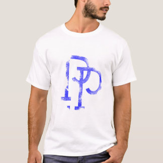 T-Shirt Letter P logo Design  (Blue) 