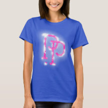 T-Shirt Letter P Logo Design (pink) 