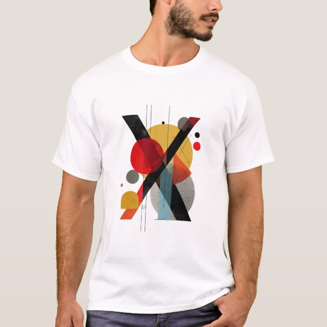 T-shirt Letter X – Swiss-Modern Geometric Monogram  (Devant)