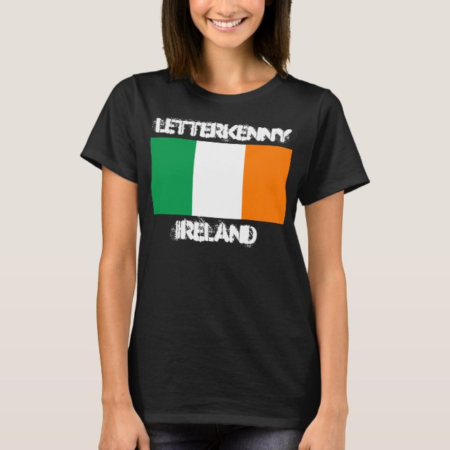 T-shirt Letterkenny, Irlande avec drapeau irlandais (Devant)