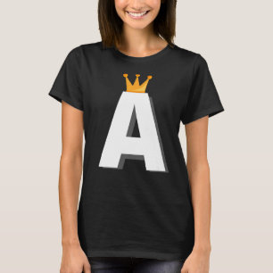 T-shirt Lettre A Alphabet Lettre Initiale