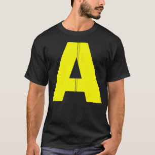 T-shirt Lettre A Costume d'Halloween Costume de groupe de 
