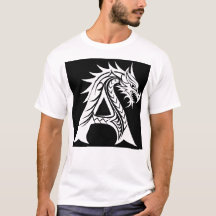 Lettre A de style dragon, alphabet du dragon, mono