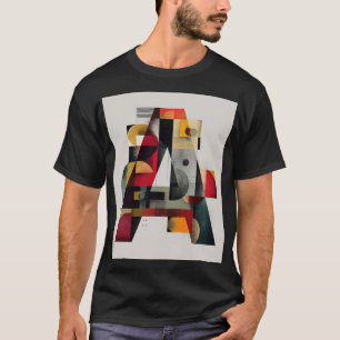 T-shirt Lettre A Géométrique Abstraite