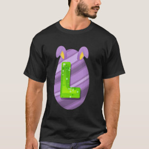 T-shirt Lettre Alphabet de Pâques ABC apprentissage Amusan