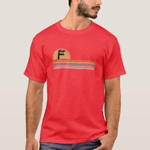 T-shirt Lettre Alphabet Lore F Garçons Retro Sunset Mounta