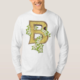 T-shirt Lettre B Capital initial d'anniversaire
