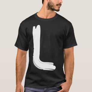 T-shirt Lettre blanche créative L Alphabet Marker