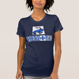 T-shirt LETTRE Bleue YAT Fleur Carreaux, Épis