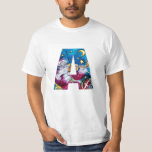 T-SHIRT LETTRE C DE NOËL / MONOGRAM PÈRE NOËL INSPIRÉ