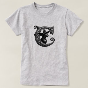T-SHIRT LETTRE CHATON NOIR CHATON CHATON CHATON CHATON CHA