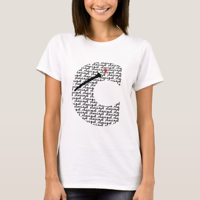 T-shirt LETTRE Clarinette C (Devant)