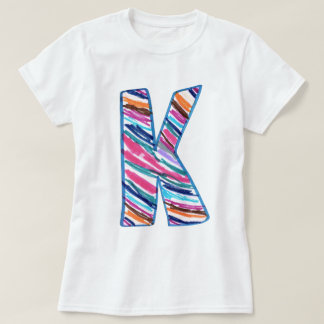 T-shirt Lettre colorée K comme en Kay