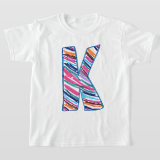 T-shirt Lettre colorée K comme en Kay