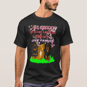 T-shirt LETTRE cool Dachshund Wiener Chien Chères Doggies