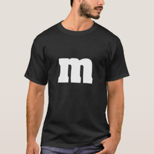 T-shirt Lettre cool M Alphabet Illustration graphique Desi