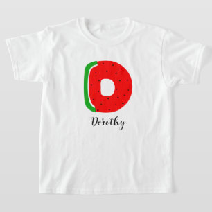T-shirt Lettre D Nom T-shirt, Alphabet Watermelon