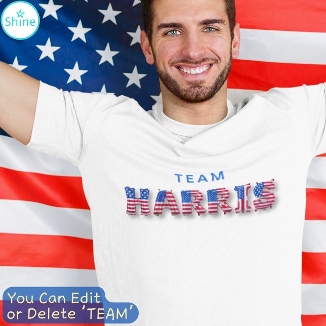 T-shirt LETTRE DE BALLON DU SUPPORTEUR DE TEAM HARRIS Kama (Créateur téléchargé)