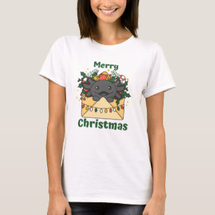 T-shirt Lettre de Noël Axolotl Animaux d'hiver Axolotls