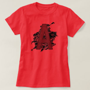 T-shirt Lettre d'écarlate A