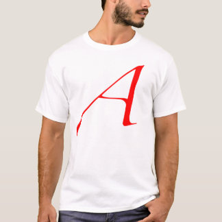 T-shirt Lettre d'écarlate A (pour l'athée)