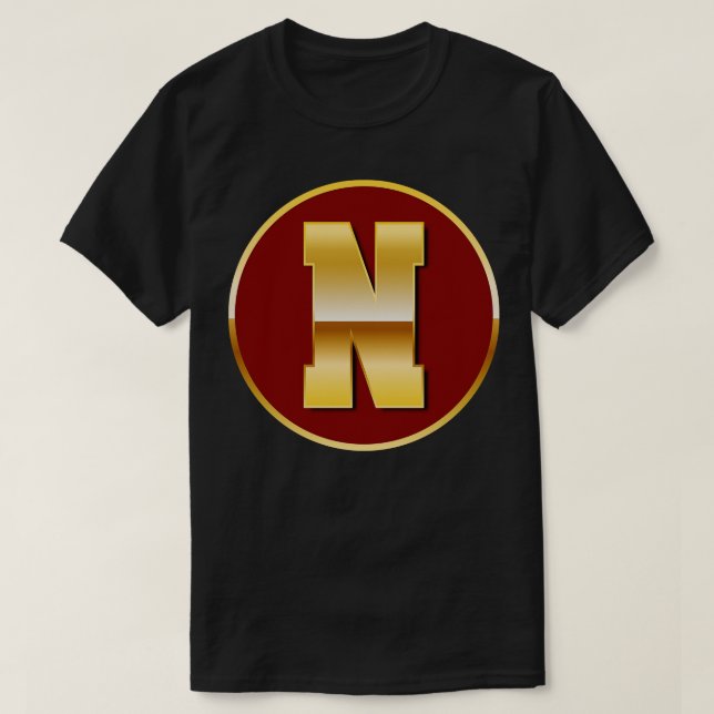 T-shirt Lettre d'or N (Design devant)