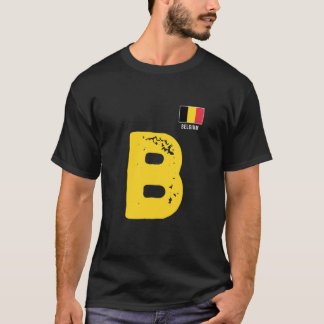 T-shirt LETTRE Drapeau Humain B LIMITE Belgique