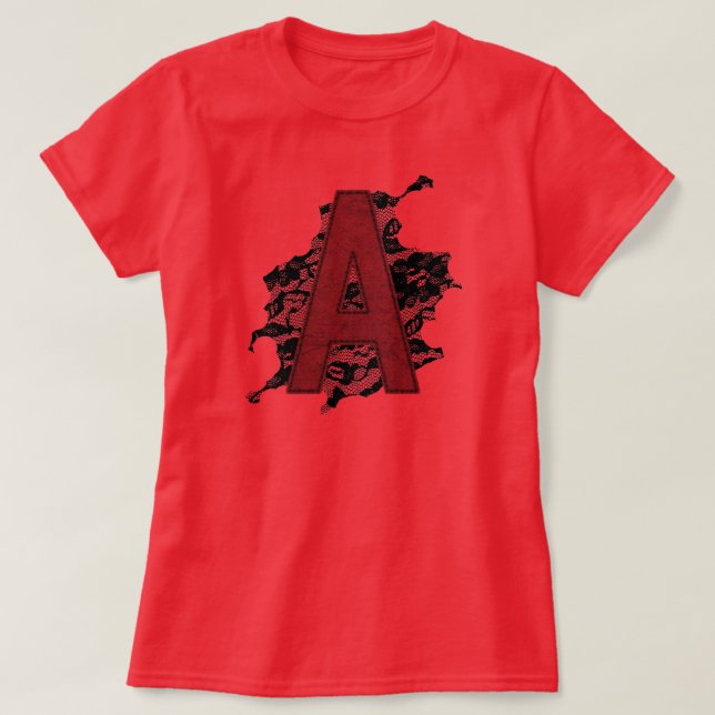 T-SHIRT LETTRE ÉCARLÉE A (Design devant)