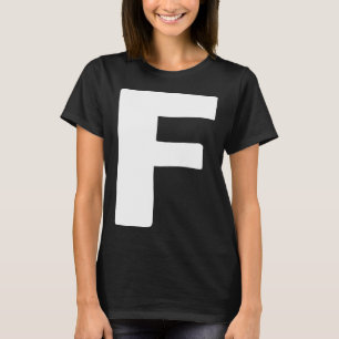 T-shirt Lettre F grand et blanc gras