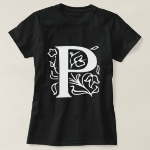 T-shirt Lettre fantaisie P