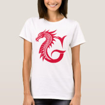 Lettre G de style dragon, Alphabet Dragon, Monogra