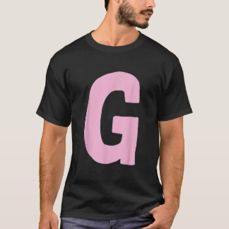 T-shirt Lettre G grande et audacieuse rose