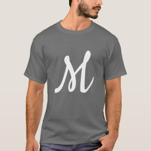 T-shirt LETTRE INITIALE GRECQUE CLAIR MONogramme Moderne