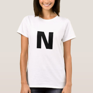 T-shirt Lettre initiale Monogramme Moderne Élégant