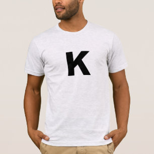 T-shirt Lettre initiale monogramme moderne tendance 