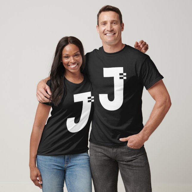 T-shirt Lettre J Alphabet Premier monogramme (Unisexe)