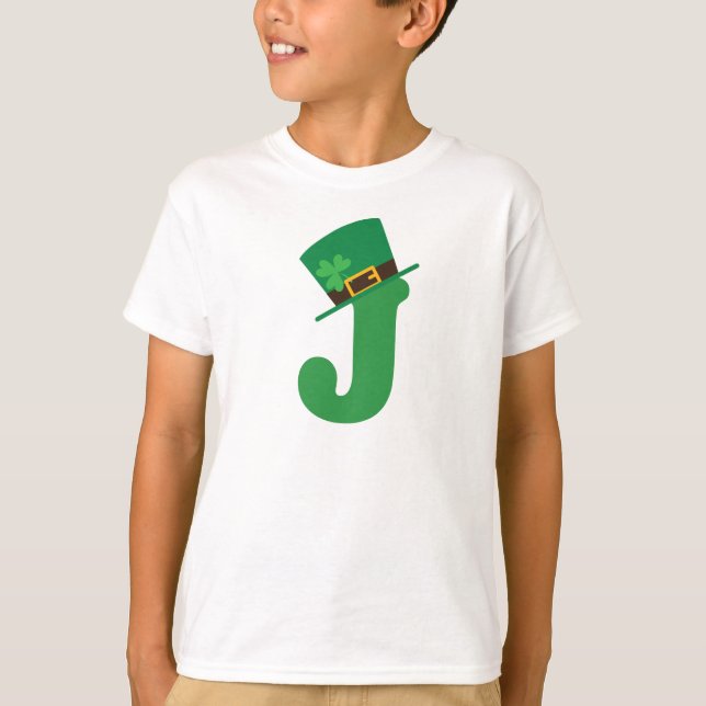 T-shirt LETTRE Jour de la Saint Patrick J Alphabet (Devant)