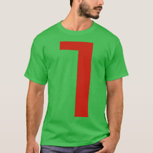 T-shirt Lettre L en texte rouge Typographie minimale