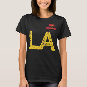 T-shirt LETTRE L ET A ANGLAIS DU GROUPE DU Drapeau HUMAIN 