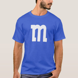 T-shirt Lettre M Alphabet Coque inférieur correspondant Ha
