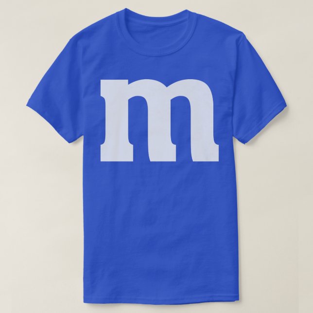 T-shirt Lettre M Alphabet Coque inférieur correspondant Ha (Design devant)