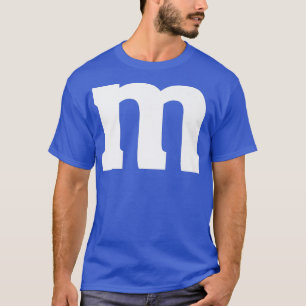 T-shirt Lettre M Alphabet Coque inférieur correspondant Ha