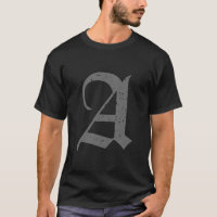 Lettre majuscule calligraphique A Grunge