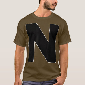 T-shirt Lettre majuscule N Lettres du groupe de correspond