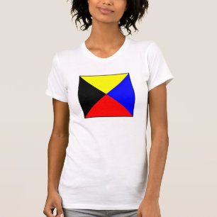 T-shirt Lettre maritime internationale de drapeau de
