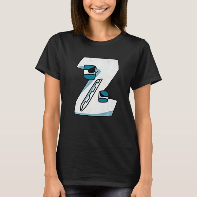 T-shirt LETTRE MAUVAISE Émotion Alphabet Lore (Devant)