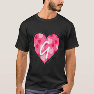 T-shirt Lettre Monogramme Initiale G Le Motif Pour Les Fem