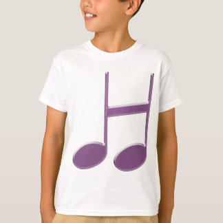 T-shirt Lettre musicale H – Conception de note de huitième